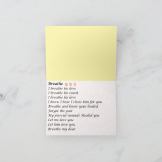 Tarjeta De Agradecimiento Greeting Card ' Breathe'