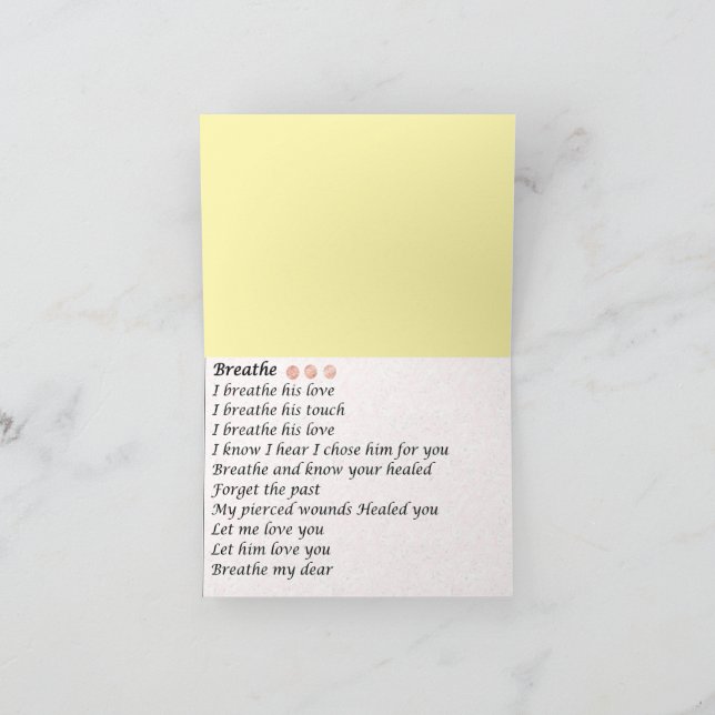 Tarjeta De Agradecimiento Greeting Card ' Breathe' (Interior)
