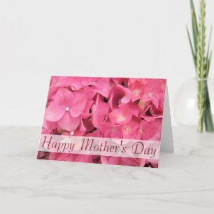 Tarjeta De Agradecimiento Greeting Card - Dark Pink Hydrangeas