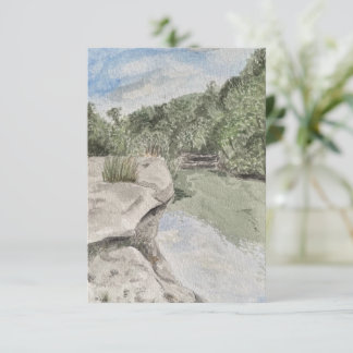 Tarjeta De Agradecimiento Greeting card with nature scene