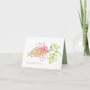 Tarjeta De Agradecimiento Grevillea Acuarela floral australiana loopy lou