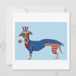 Tarjeta De Agradecimiento Greyhound Uncle Sam