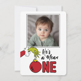 Tarjeta De Agradecimiento Grinch Él es un Cumpleaños número 1 Malvado