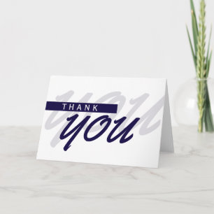 Tarjeta De Agradecimiento Gris azul y blanco Gracias por un día especial