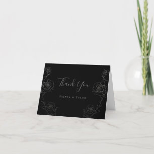 Tarjeta De Agradecimiento Gris Black Til Death Do Us Part Boda
