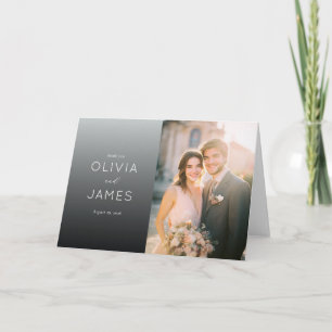 Tarjeta De Agradecimiento Gris Cálido Elegante Foto