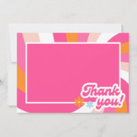Tarjeta de agradecimiento Groovy Chica Power Baby 