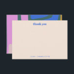Tarjeta De Agradecimiento Groovy Colorful Abstract Blue Personalizado Bat Mi<br><div class="desc">Groovy Colorido Resumen Personalizado Azul Bat Mitzvah Gracias Tarjeta</div>