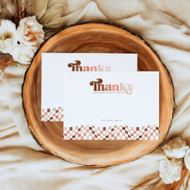 Tarjeta De Agradecimiento Groovy Dos Chicas de Guay al segundo cumpleaños