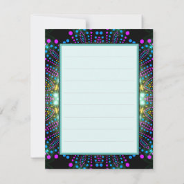 Tarjeta De Agradecimiento Groovy Glow Blacklight Bat Mitzvah Gracias V2