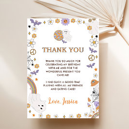 Tarjeta De Agradecimiento Groovy Halloween Cute Ghost