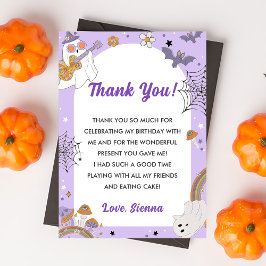 Tarjeta De Agradecimiento Groovy Halloween Cute Ghost