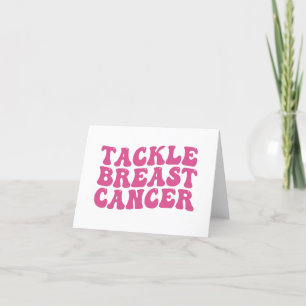 Tarjeta De Agradecimiento Groovy Tackle Conciencia sobre el Cáncer de Mama