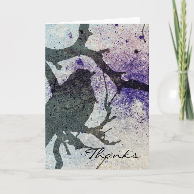 Tarjeta De Agradecimiento Grunge de Grackle, gracias (Anverso)
