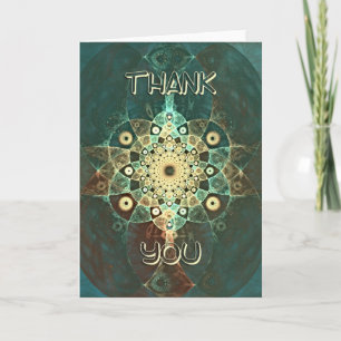 Tarjeta De Agradecimiento Grunge fractal para decir gracias
