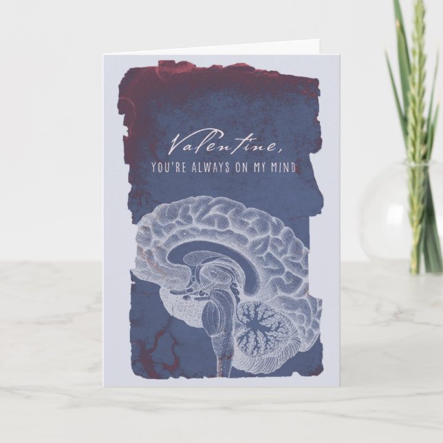 Tarjeta De Agradecimiento Grungy Anatomy Brain El día de San Valentín Card (Anverso)