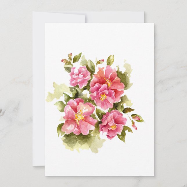 Tarjeta De Agradecimiento Grupo Rosa Roja para el Monograma (Anverso)