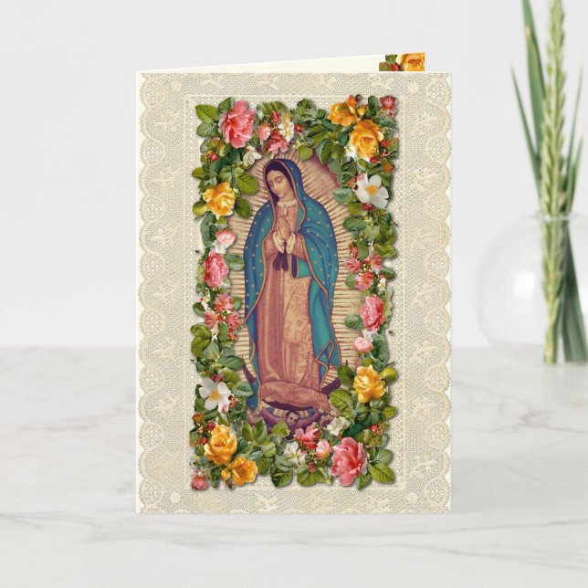 Tarjeta De Agradecimiento Guadalupe Virgin Mary Catholic Spanish Gracias (Anverso)