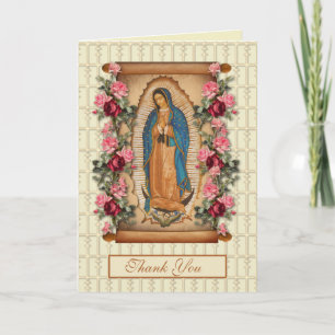 Tarjeta De Agradecimiento Guadalupe Virgin Mary Funeral Condolence Spanish