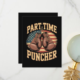 Tarjeta De Agradecimiento Guantes de Boxeo Part Time Puncher
