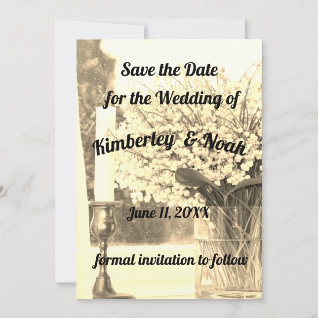 Tarjeta De Agradecimiento Guarda la Fecha (Anverso)