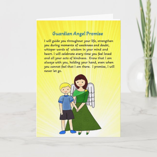 Tarjeta De Agradecimiento Guardian Angel Promise Gremise Card V2 (Anverso)