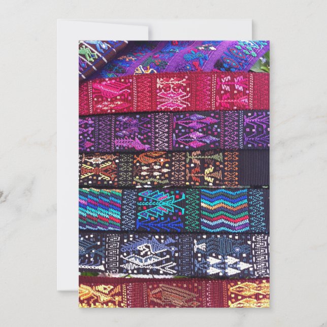 Tarjeta De Agradecimiento Guatemalan textile designs (Anverso)