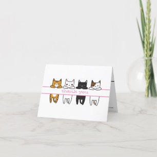 Tarjeta De Agradecimiento Guay ahorcando gatos en cualquier ocasión gracias