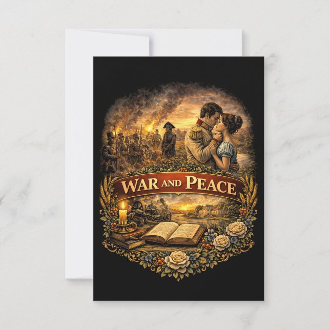Tarjeta De Agradecimiento Guerra y Paz (Anverso)