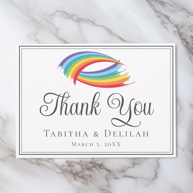 Tarjeta De Agradecimiento Guerras arcoiris bello Boda LGBT (Subido por el creador)