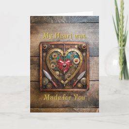 Tarjeta De Agradecimiento Guerrero de San Valentín de Rubíes y Dagas Steampu