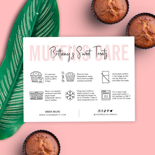 Tarjeta De Agradecimiento Guía de instrucciones de cuidado de muffins Panade (Subido por el creador)