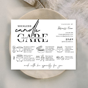 Tarjeta De Agradecimiento Guía de instrucciones de seguridad de velas sin me