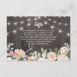 Tarjeta De Agradecimiento Guía de regalo de Boda de Rustic Bohemian String L