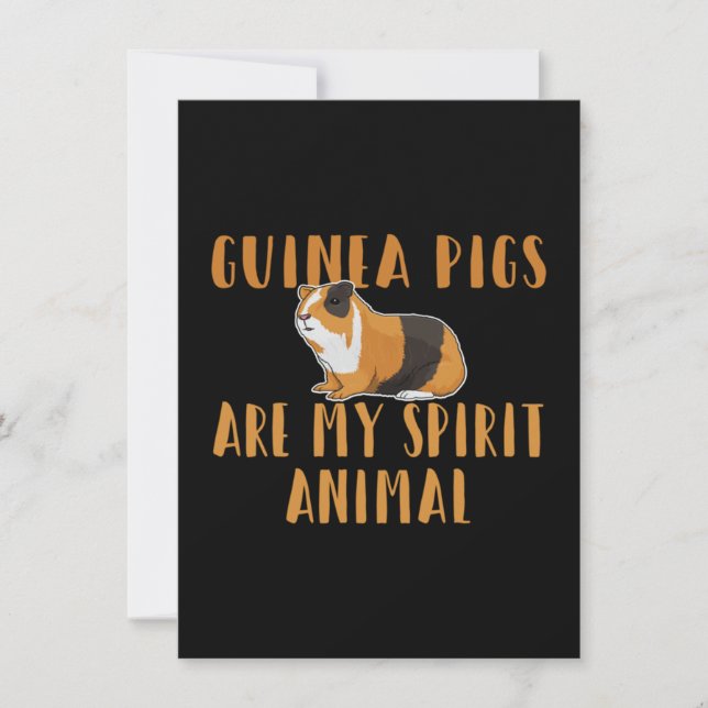 Tarjeta De Agradecimiento Guinea Pig - Guinea Pigs Are My Spirit Animal (Anverso)