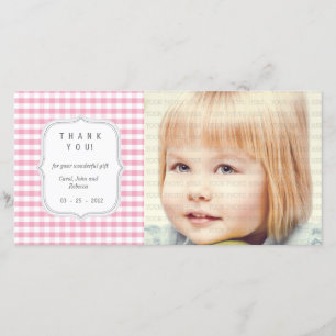 Tarjeta De Agradecimiento Guinga rosada - cualquier ocasión le agradece