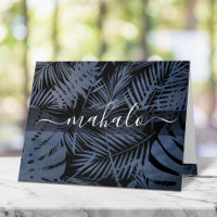 Guión de caligrafía de hojas de palma tropical de