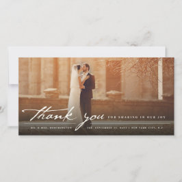 Tarjeta De Agradecimiento Guión de escritura a mano vintage Classic 6 Boda d