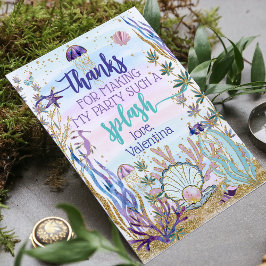 Tarjeta De Agradecimiento Guión de fiesta de cumpleaños caprichosa bajo el m