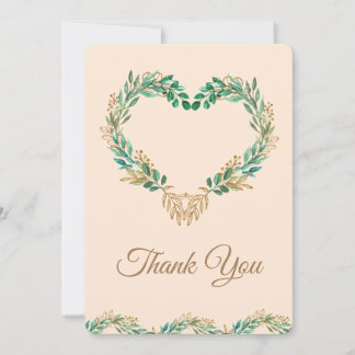 Tarjeta De Agradecimiento Guión de guerra de la vegetación rústica de la Bon