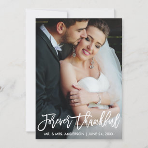 Tarjeta De Agradecimiento Guión de pincel para siempre Boda agradecido foto 