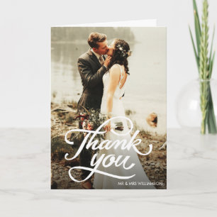Tarjeta De Agradecimiento guion encantador   Gracias boda
