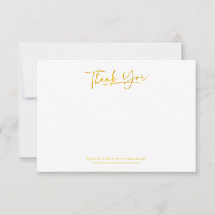 Tarjeta De Agradecimiento Guión manuscrito minimalista Gracias