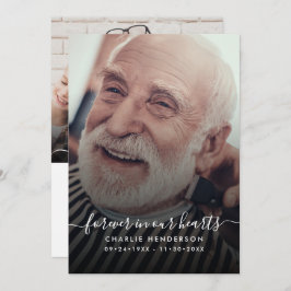 Tarjeta De Agradecimiento Guión manuscrito moderno Funeral/Muerte de 2 fotog