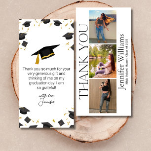 Tarjeta De Agradecimiento guión moderno graduación 3 cabina de fotos 2026