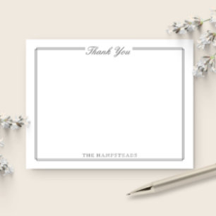 Tarjeta De Agradecimiento Guión para recién casados de boda elegante Papeler
