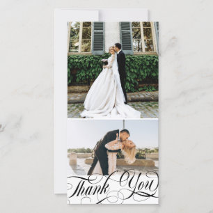 Tarjeta De Agradecimiento Guión Rápido Gracias 2 Fotos Bodas