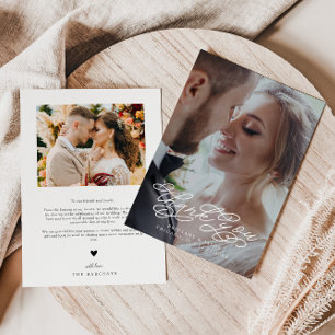 Tarjeta De Agradecimiento Guión Rápido Gracias Boda Foto