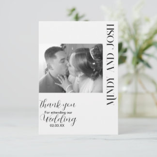 Tarjeta De Agradecimiento Guión Romántico Foto Vintage Gracias