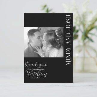 Tarjeta De Agradecimiento Guión Romántico Foto Vintage Gracias